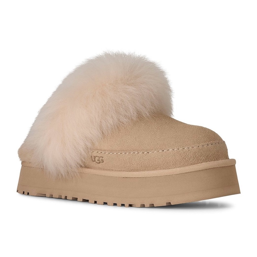 UGG Women's Cream Fluffy Mules